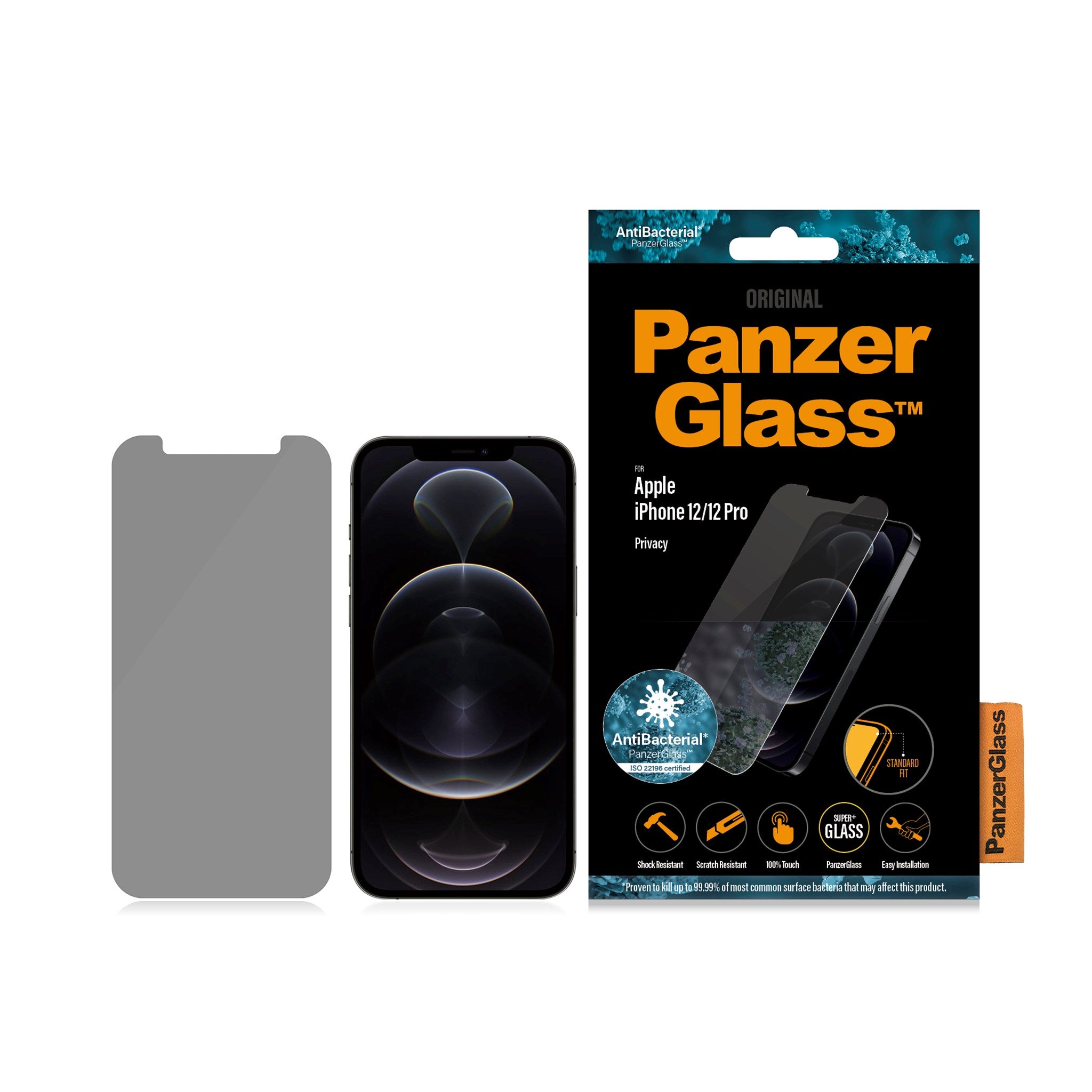 PanzerGlass® Privacy Displayschutz iPhone 12 | 12 Pro | Standard Fit